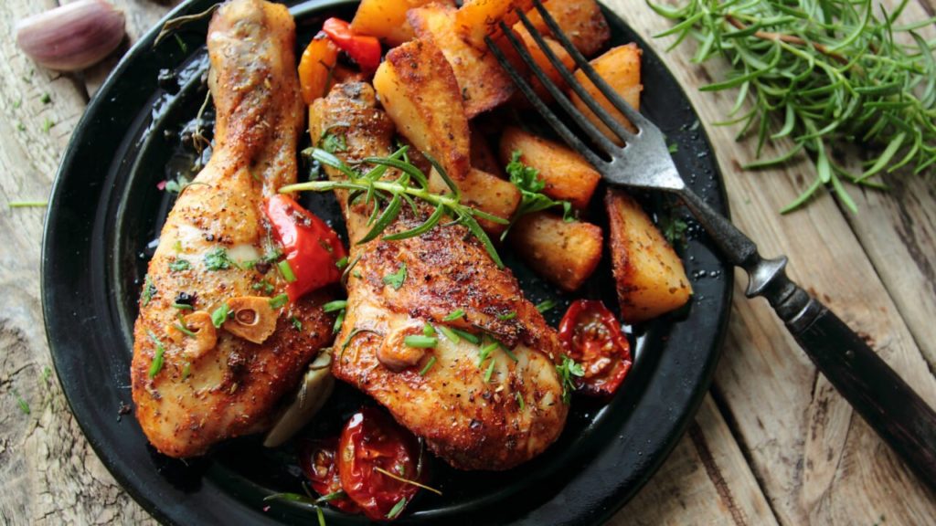 cosce di pollo con patate