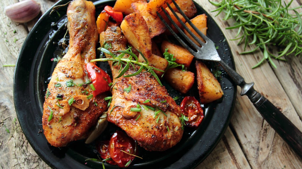 cosce di pollo con patate