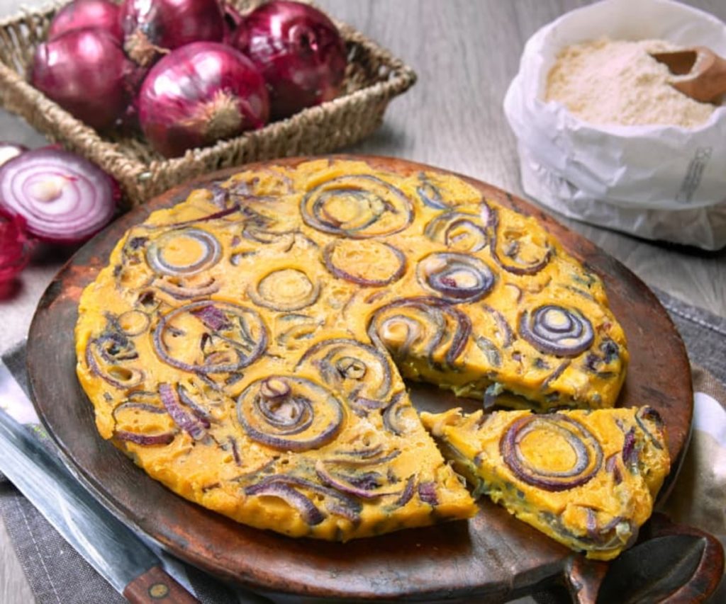 frittata di cipolle rosse