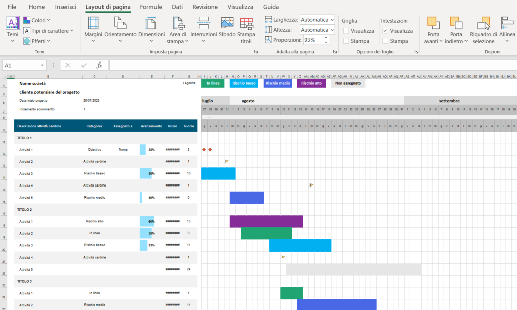diagramma excel